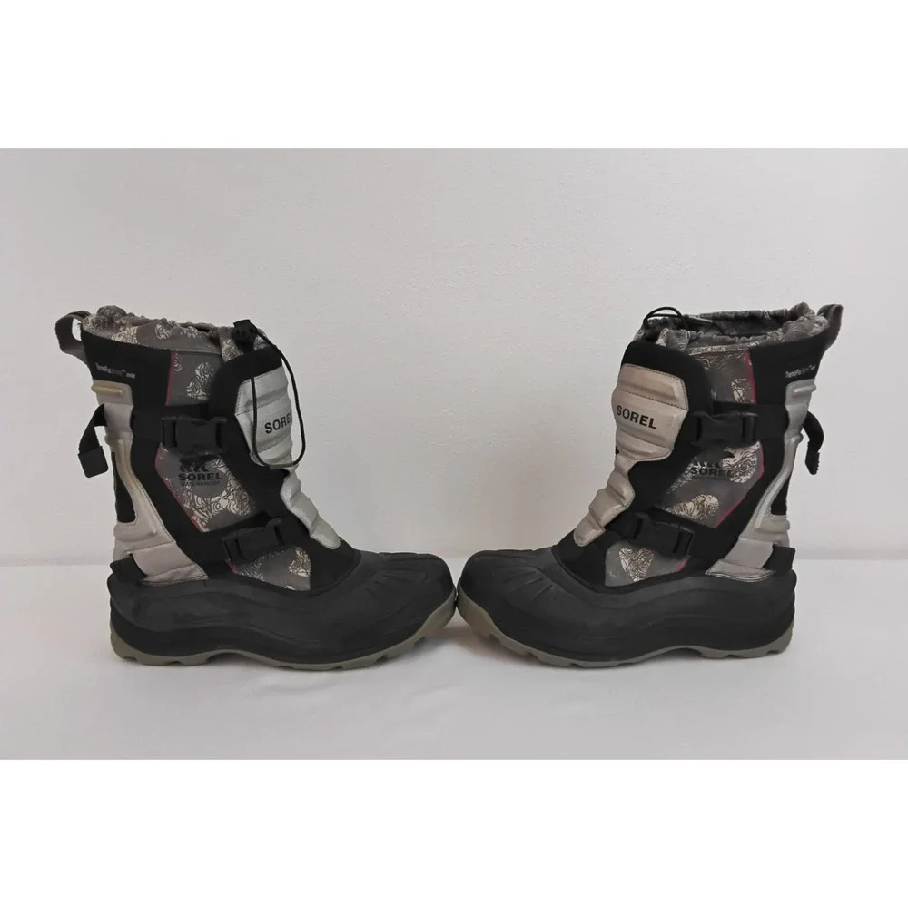 Sorel Alpha Trac Buckle Waterproof Insulated Boots Men's 15 Black/Gray #W4720